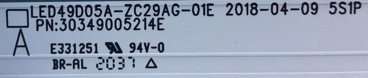 KIT DE LED'S PARA TV JVC (9 PIEZAS) / NUMERO DE PARTE LED49D05A-ZC29AG-01E / 30349005214E / E331251 / 49000M36S / 200908AC03 / PANEL CC500PV7D / MODELO LT-50MAW705 - Imagen 3